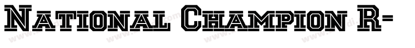 National Champion R字体转换 National Champion R字体转换